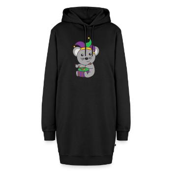 Fasching Maus mit Trommel Faschings Kostüm - Hoodie-Kleid - Schwarz - Vorne - AI Model Female 172 light (172cm)