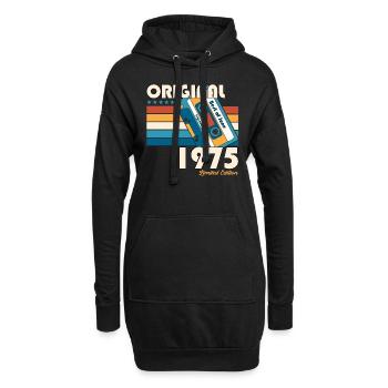 50. Geburtstag Kassette Juni 1975 Jahrgang 1975 - Hoodie-Kleid - Schwarz - Vorne