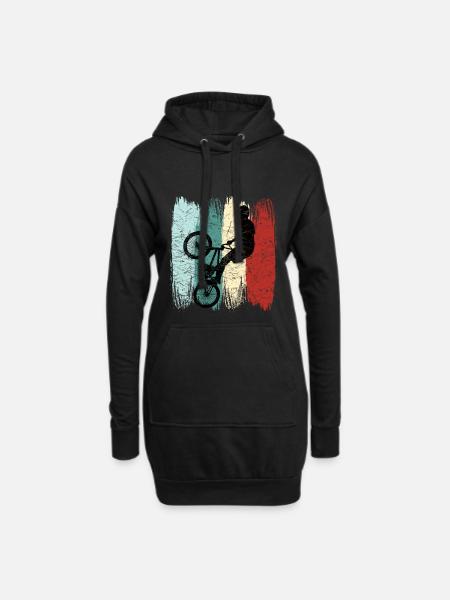 Bmx Fahrrad Geschenkidee Hobby - Hoodie-Kleid - Schwarz