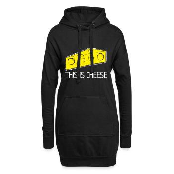 C’est du fromage - Sweat-shirt à capuche long Femme - noir - Devant