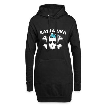 Pirate Katharina Design pour les filles et les femmes - Sweat-shirt à capuche long Femme - noir - Devant