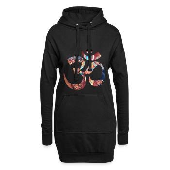 Om krishna Yoga - Hoodie-Kleid - Schwarz - Vorne