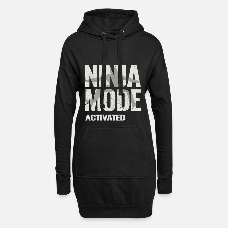 Ninja Warrior - Ninja Mode Activated - Hoodie-Kleid - Schwarz
