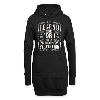 Legend 1980 Vintage Cadeau d’anniversaire - Sweat-shirt à capuche long Femme - noir - Devant