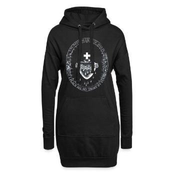 Heiliges Herz Jesu vertraue ich dir - Hoodie-Kleid - Schwarz - Vorne