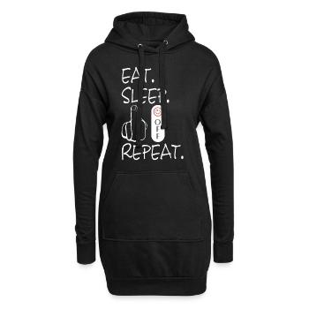 Fuck Off, Fucking, Fuck You, Fuck - Hoodie-Kleid - Schwarz - Vorne