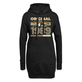 Original 1989 Jahrgang 1989 35. Geburtstag 1989 - Hoodie-Kleid - Schwarz - Vorne