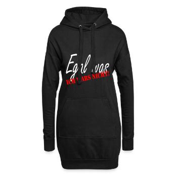 Egal was, ich wars nicht! Sprüche Fun Tshirt - Hoodie-Kleid - Schwarz - Vorne