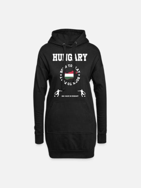 Ungarn - Hoodie-Kleid - Schwarz