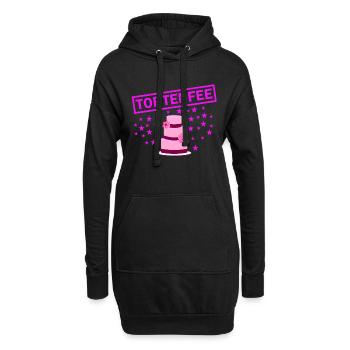 Tortenfee pink - Hoodie-Kleid - Schwarz - Vorne