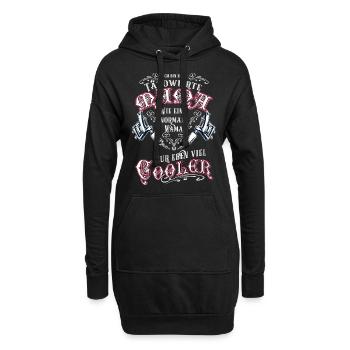 Bin tätowierte Mama - Hoodie-Kleid - Schwarz - Vorne