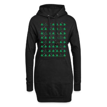 Christmas tree Christmas tree pattern Christmas - Hoodie Dress - black - Front