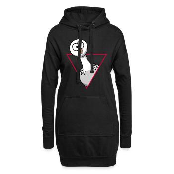 Moin I Moin Moin I Leuchturm I Geschenk I Küste - Hoodie-Kleid - Schwarz - Vorne