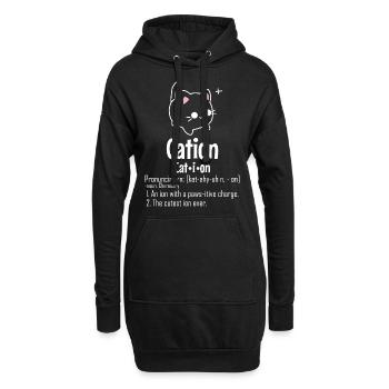 Cation Chemist Physicist Funny Gift Cat - Hoodie Dress - black - Front