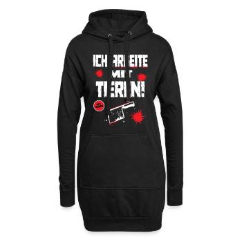 Lustiger Spruch für Metzger oder Fleischer - Hoodie-Kleid - Schwarz - Vorne