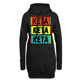 keta - Ketamin - Techno - lustiges Drogen Shirt - Hoodie-Kleid - Schwarz - Vorne