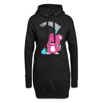 Teddy Sense Geschenkidee cool Vektor böse Kinder - Hoodie-Kleid - Schwarz - Vorne