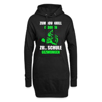 Downhill cooler Spruch Fahrrad Bike Geschenkidee - Hoodie-Kleid - Schwarz - Vorne