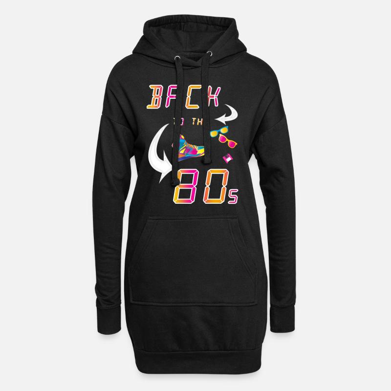 Back to the 80´s - Hoodie-Kleid - Schwarz