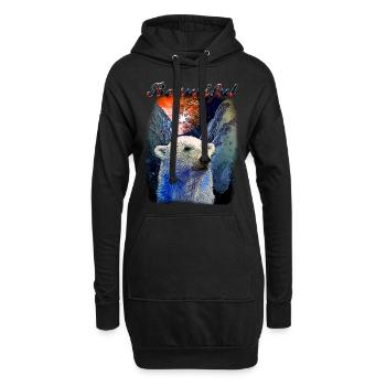 Un ours polaire magnifique - Sweat-shirt à capuche long Femme - noir - Devant