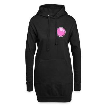 Bubble Gum Kaugummi Blase Retro Comic Pop Art Stil - Hoodie-Kleid - Schwarz - Vorne