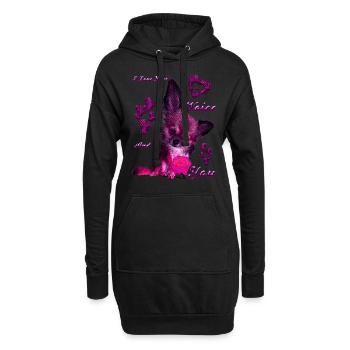 Cadeau chihuahua chien mignon - Sweat-shirt à capuche long Femme - noir - Devant
