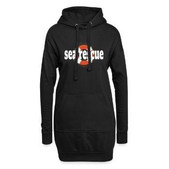sea rescue rettungsring seenotrettung - Hoodie-Kleid - Schwarz - Vorne