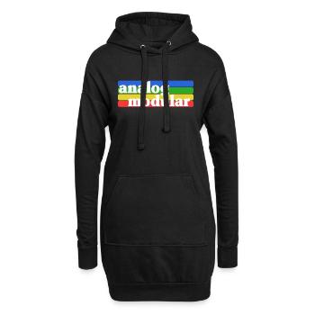 Modular Synthesizer Synth Vintage Retro Analog - Hoodie-Kleid - Schwarz - Vorne