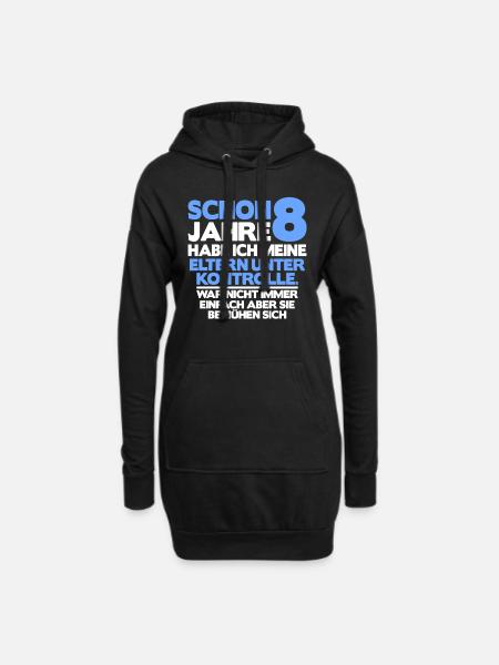 8. Geburtstag Junge Geschenk lustig Shirt 8 Jahre - Hoodie-Kleid - Schwarz