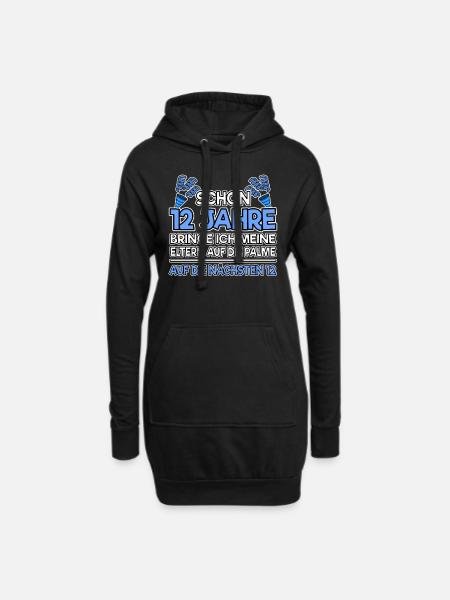 12. Geburtstag Junge Geschenk lustig 12 Jahre 12th - Hoodie-Kleid - Schwarz