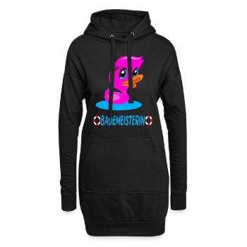 Bademeisterin Quietscheente - Hoodie-Kleid - Schwarz - Vorne