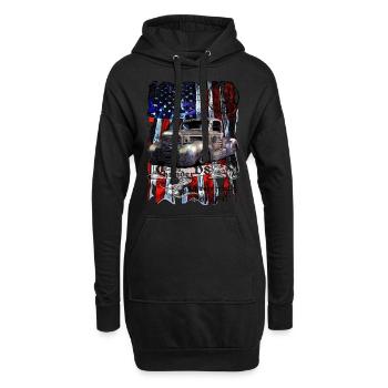 Camionnette Rolling Thunder V8 États-Unis - Sweat-shirt à capuche long Femme - noir - Devant