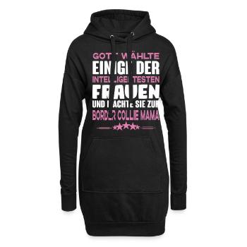 Border Collie - Border Collie Hund - Hoodie-Kleid - Schwarz - Vorne