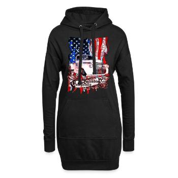Légendaire V8 Vintage Pickup Truck américain - Sweat-shirt à capuche long Femme - noir - Devant
