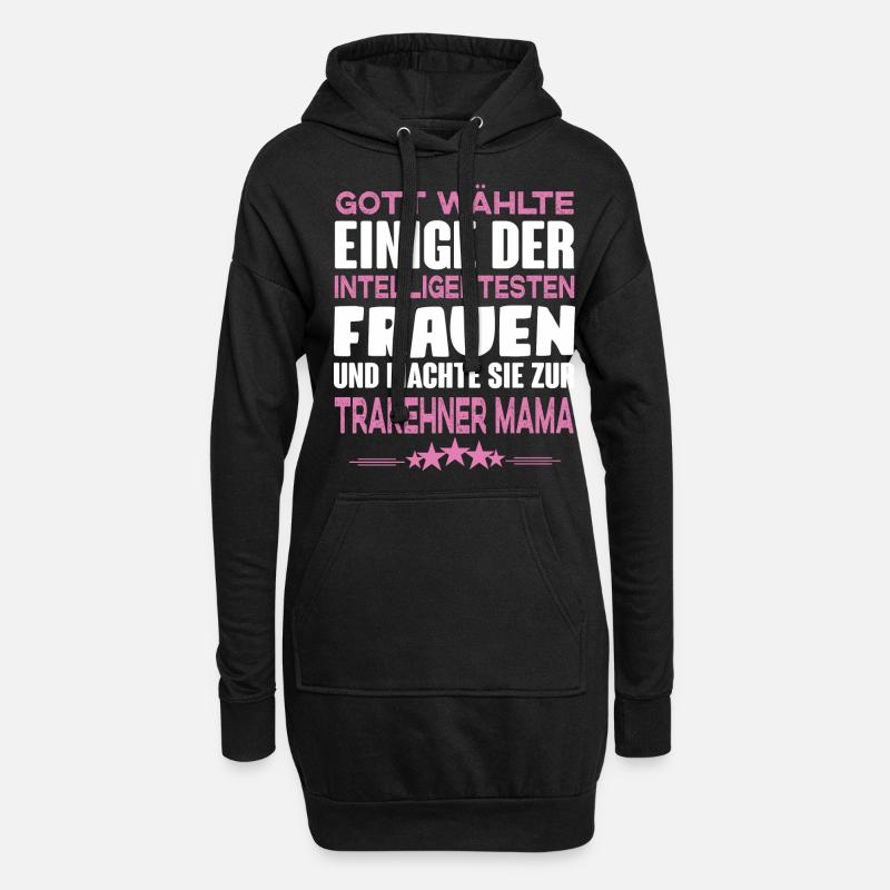 Trakehner Mama - Hoodie-Kleid - Schwarz