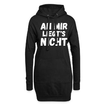 An mir liegts nicht schwarzer Humor - Hoodie-Kleid - Schwarz - Vorne