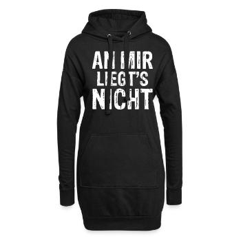 An mir liegts nicht schwarzer Humor - Hoodie-Kleid - Schwarz - Vorne