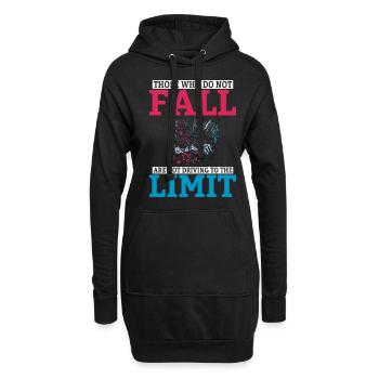 Ceux qui ne tombent pas ne conduisent pas à la limite - Sweat-shirt à capuche long Femme - noir - Devant