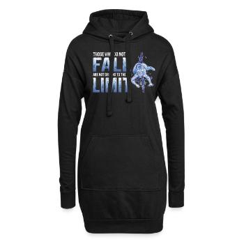 Ceux qui ne tombent pas ne conduisent pas à la limite - Sweat-shirt à capuche long Femme - noir - Devant