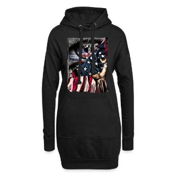 Conception pour les employés de l’église à l’américaine - Sweat-shirt à capuche long Femme - noir - Devant