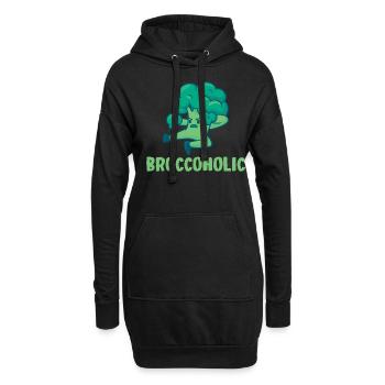 Broccoholic Légumes Végétariens Végétariens et Gesu - Sweat-shirt à capuche long Femme - noir - Devant