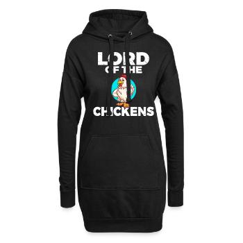 Seigneur des Poulets Poulet Amoureux Du Poulet Farmer Coq - Sweat-shirt à capuche long Femme - noir - Devant