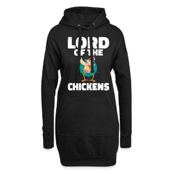 Seigneur des Poulets Éleveur de Poulet Poulet Landwir - Sweat-shirt à capuche long Femme - noir - Devant