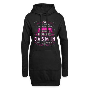 Eure Hoheit Jasmin betritt den Raum - Hoodie-Kleid - Schwarz - Vorne