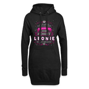 Eure Hoheit Leonie betritt den Raum - Hoodie-Kleid - Schwarz - Vorne