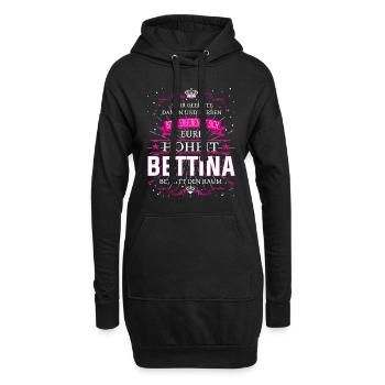 Eure Hoheit Bettina betritt den Raum - Hoodie-Kleid - Schwarz - Vorne