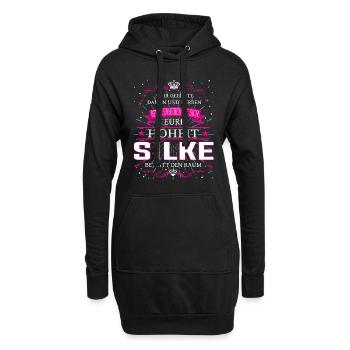 Eure Hoheit Silke betritt den Raum - Hoodie-Kleid - Schwarz - Vorne