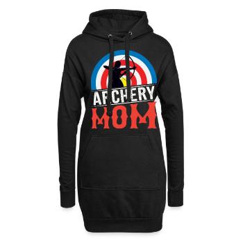 Bogenschießen Mutter Bogenschütze Mama - Hoodie-Kleid - Schwarz - Vorne