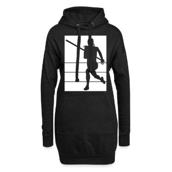 Leichtathletik - Hoodie-Kleid - Schwarz - Vorne
