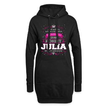 Eure Hoheit Julia betritt den Raum - Hoodie-Kleid - Schwarz - Vorne